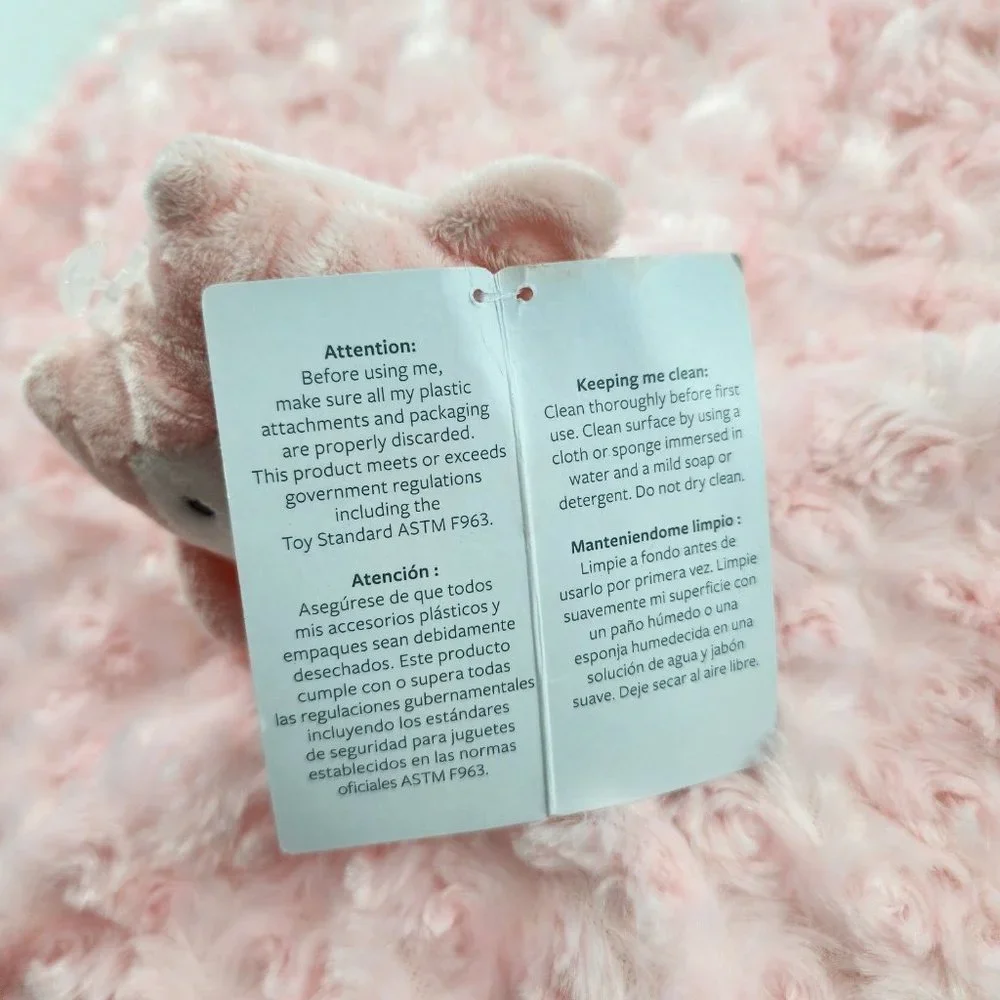 NEW‎ Carters Just One You Plush PINK OWL Baby Security Blanket Lovey Fuzzy 2021
